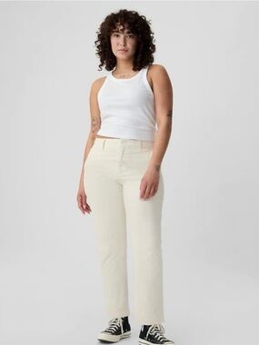 Gap High-Rise Straight Leg Women’s chino in Cream Sz 14